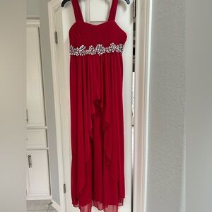 Teen, pre-teen, junior Red Evening Gown, size 16 GIRL, worn once from Dillard’s